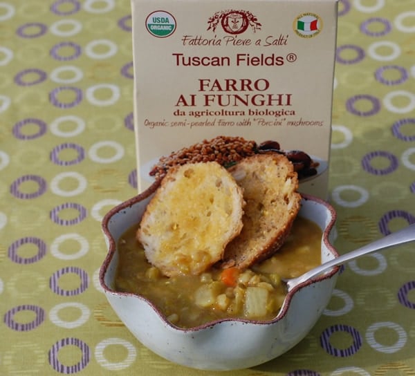 Slow Cooker Farro and Veggies Split Pea Soup