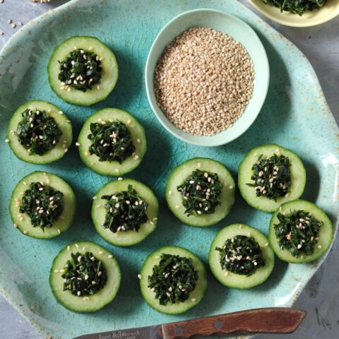 Kale Cucumber Cups From Vegan Finger Foods