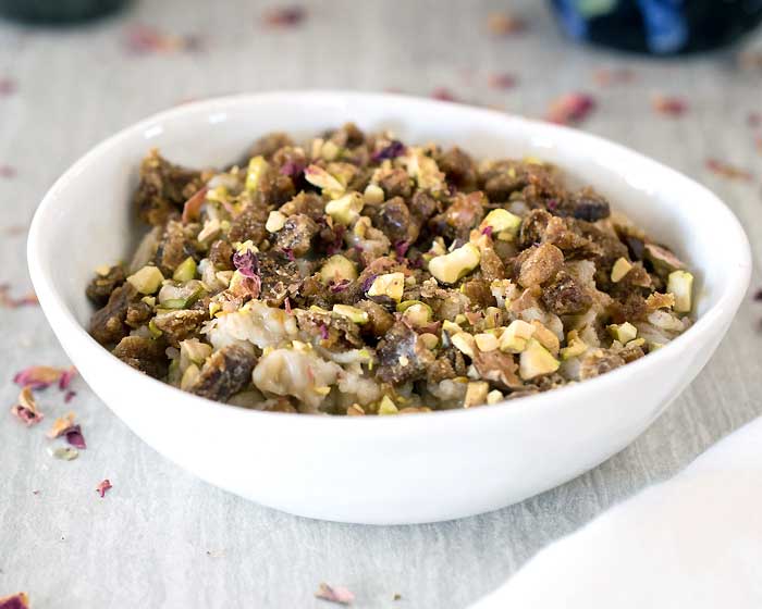 Orange Flower, Pistachio, and Date Oatmeal