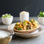 Vegan Curried Spring Vegetable Potato Chaat