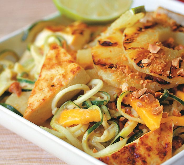 Vegan Pad Thai Salad over Spiralized Zucchini from The Little Vegan Cookbook