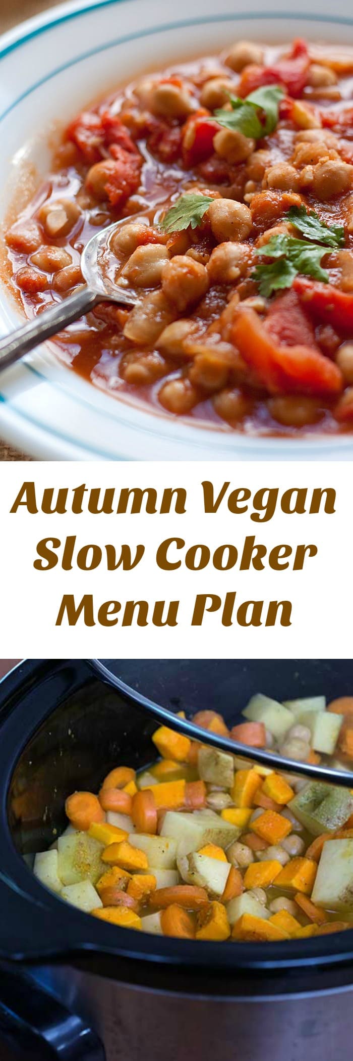 A Vegan Slow Cooker Menu Plan That Makes Autumn Easy!
