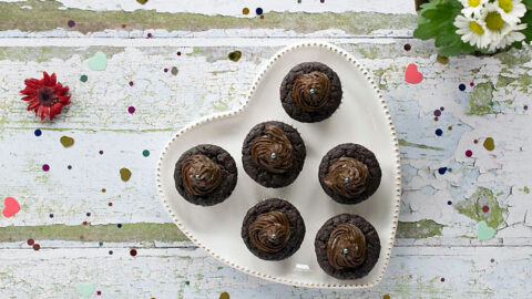 Image for Gluten-free Vegan Chocolate Avocado Cupcakes with No Added Oil!