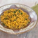 Vegan Brussels Sprout and Butternut Squash Curry over Instant Pot Cumin Wheat Berries