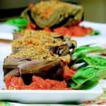Vegan Cashew Stuffed Artichokes from Jazzy Vegetarian's Deliciously Vegan