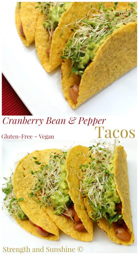 Cranberry Bean & Pepper Tacos