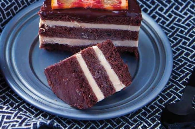 Vegan Blood Orange and Chocolate Mini Ice Cream Cake from The Best Homemade Vegan Cheese & Ice Cream Recipes by Marie Laforêt