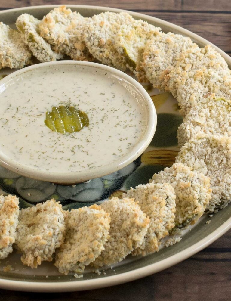 Easy & Crunchy Vegan Air Fried Pickles No Oil & GlutenFree Option