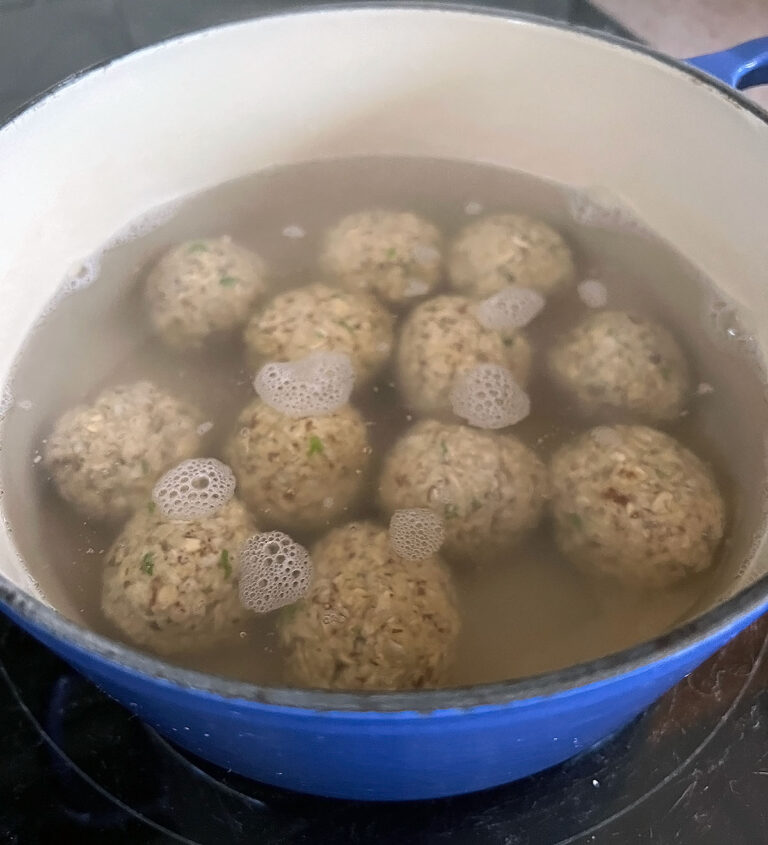 Easy Vegan GlutenFree Matzo Ball Soup Recipe with No Oil and Rolled